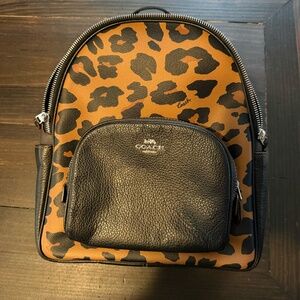 Coach Signature Court Backpack in Leopard Print